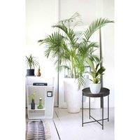 Rozi Black Round Side Table, Black