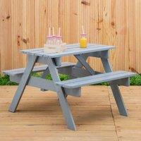 Interiors By PH Grey Kids Picnic Bench, Grey