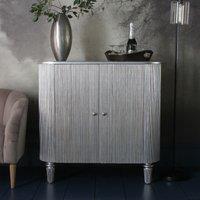 Crossland Grove Wellington Drinks Cabinet Silver 970X410X960Mm Silver, Silver