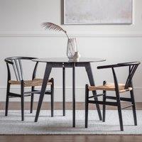 Crossland Grove Columbia Round Dining Table Black 900X900X750mm, Black