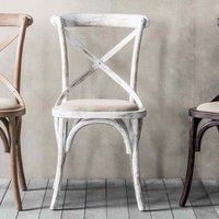Crossland Grove Palma Cafe Chair Set of 2 White 460X430X880mm, Cream
