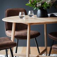 Crossland Grove Valencia Round Dining Table Light Wood 1000X1000X750mm, Brown