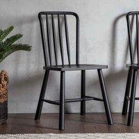 Crossland Grove Oxford Dining Chair Set of 2 Black 450X455X920mm, Black