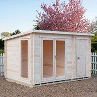 Shire Walsoken 12 x 8ft Log Cabin, Brown