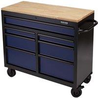 Draper Bunker Workbench Roller Tool Cabinet 7 Drawer 41inch Blue, Blue