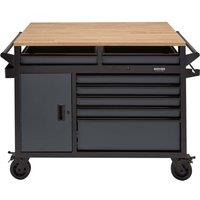 Draper Bunker Multi-functional Workbench Roller Tool Cabinet 14 Drawer 48inch Grey, Grey