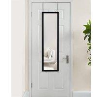 Vivo Over The Door Full Length Mirror - Black, Black