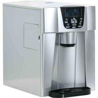 HOMCOM 800-141 Ice Maker Machine And Water Dispenser - Silver, Silver