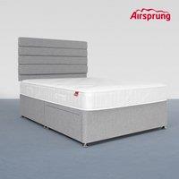 Airsprung King Size Ultra Firm Mattress With 2 Drawer Silver Divan, Silver