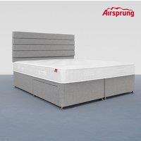 Airsprung Super King Size Ultra Firm Mattress With 2 Drawer Silver Divan