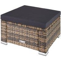 Tectake Footstool Rattan - Cream, Cream