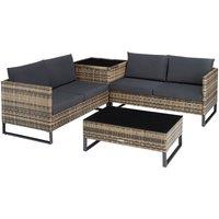 Tectake Garden Rattan Furniture Set Ostuni - Cream, Cream
