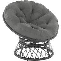 Tectake Gargano Rattan Chair - Black, Black