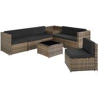 Tectake Verona Rattan Garden Sofa Set - Brown, Cream