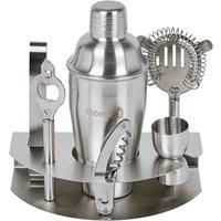 Homiu 8 Piece Cocktail Set With Stand, Silver