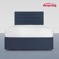 Airsprung Double Hybrid Mattress With Midnight Blue Divan, Blue