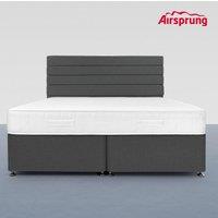 Airsprung Super King Size Hybrid Mattress With Charcoal Divan, Grey