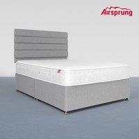 Airsprung Double Pocket 1000 Comfort Mattress With Silver Divan, Silver