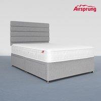 Airsprung Double Pocket 1000 Comfort Mattress With 4 Drawer Silver Divan, Silver