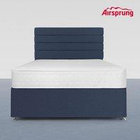 Airsprung King Size Pocket 1000 Comfort Mattress With 4 Drawer Midnight Blue Divan, Blue