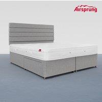 Airsprung Super King Size Pocket 1200 Ortho Mattress With 2 Drawer Silver Divan