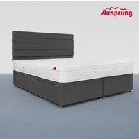 Airsprung Super King Size Pocket 1200 Ortho Mattress With 4 Drawer Charcoal Divan, Grey