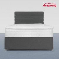 Airsprung King Size Pocket 1500 Memory Pillowtop Mattress With 4 Drawer Charcoal Divan