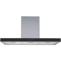 Cookology LINT901SS 90cm Linear Island Chimney Cooker Hood -stainless Steel, Silver