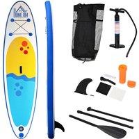 HOMCOM 10Ft Inflatable Surfing Boards With Paddle Fix Bag Air Pump Backpack Multi, Multi