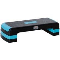 HOMCOM Aerobic Step Three-level Adjustable Exercise Stepper For Home Office Blue, Blue