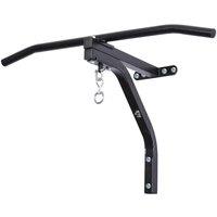 HOMCOM Heavy Punch Bag Hanger Wall Mount Chain Swivel Bracket Bar Steel Black, Black