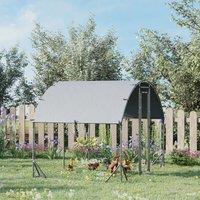 PawHut D51-321 Galvanised Chicken Coop With Cover, Silver