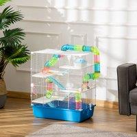 PawHut Large Hamster House With Water Bottle - Blue, Blue