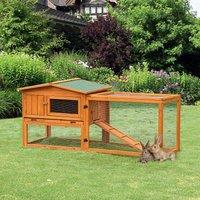 PawHut Outdoor Rabbit Hutch - Orange, Orange