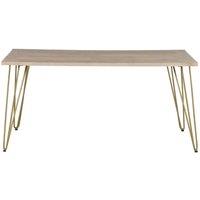 IH Design Rectangular 6 Seater Dining Table Dallas Light Mango Wood, Brown
