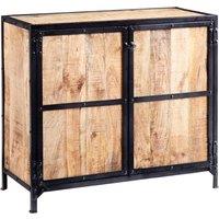 IH Design Vintage Upcycled Industrial Wood Small Sideboard, Brown