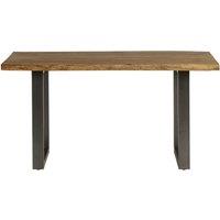 IH Design Natural Essential Live Edge Medium 4-6 Seater Dining Table, Brown
