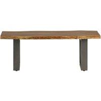 IH Design Natural Essential Live Edge Medium Dining Bench, Brown