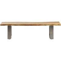IH Design Natural Essential Live Edge Large Dining Bench, Brown