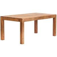 IH Design Dakota Light Mango Wood Large 6-8 Seater Dining Table 6Ft 180Cm , Brown