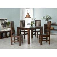 IH Design Dakota Mango Wood Small 4-6 Seater Dining Table 4Ft 120Cm , Brown