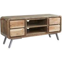 IH Design Retro Metal & Wood TV Cabinet, Brown
