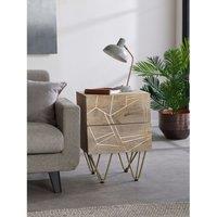 IH Design Side Table Dallas Light Mango Wood, Brown