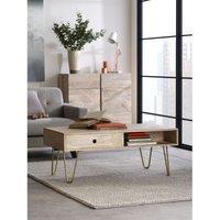 IH Design Rectangular Coffee Table Dallas Light Mango Wood, Brown