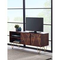 IH Design Plasma Media Unit Dallas Dark Mango Wood, Brown