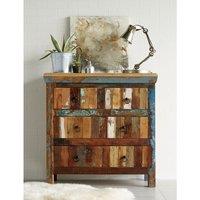 IH Design Reclaimed Boat 4 Drawer Chest, Brown