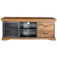 IH Design Cosmopolitan Industrial TV Media Unit, Brown