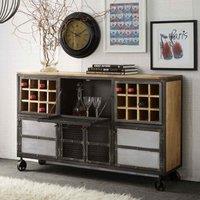 IH Design Urban Industrial Bar Cabinet, Brown