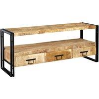 IH Design Upcycled Industrial Vintage Mintis Large TV Stand, Brown