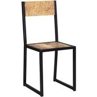 IH Design Upcycled Industrial Mintis Metal And Wood Chair, Brown